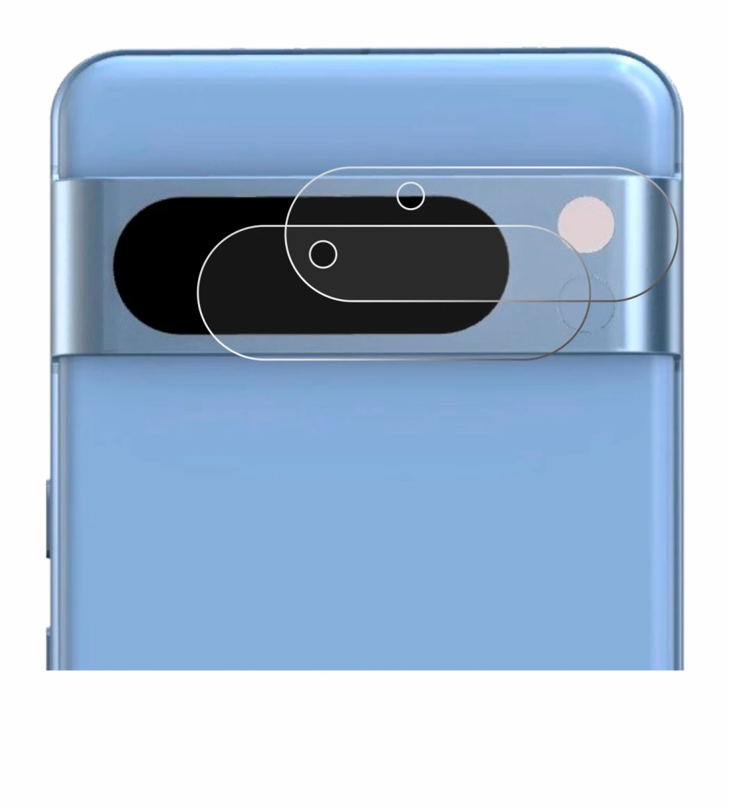 Image of the device Google Pixel 8 Pro (ONLY Camera Lens) with a wide variety of screen protectors.