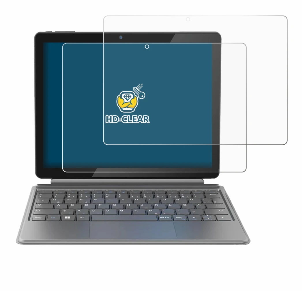Image of the device Alldocube iWork 20 Pro with a wide variety of screen protectors.