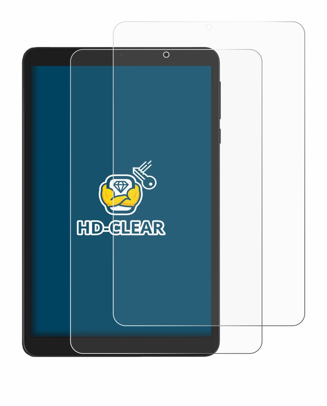 Image of the device Doogee T20 Mini with a wide variety of screen protectors.