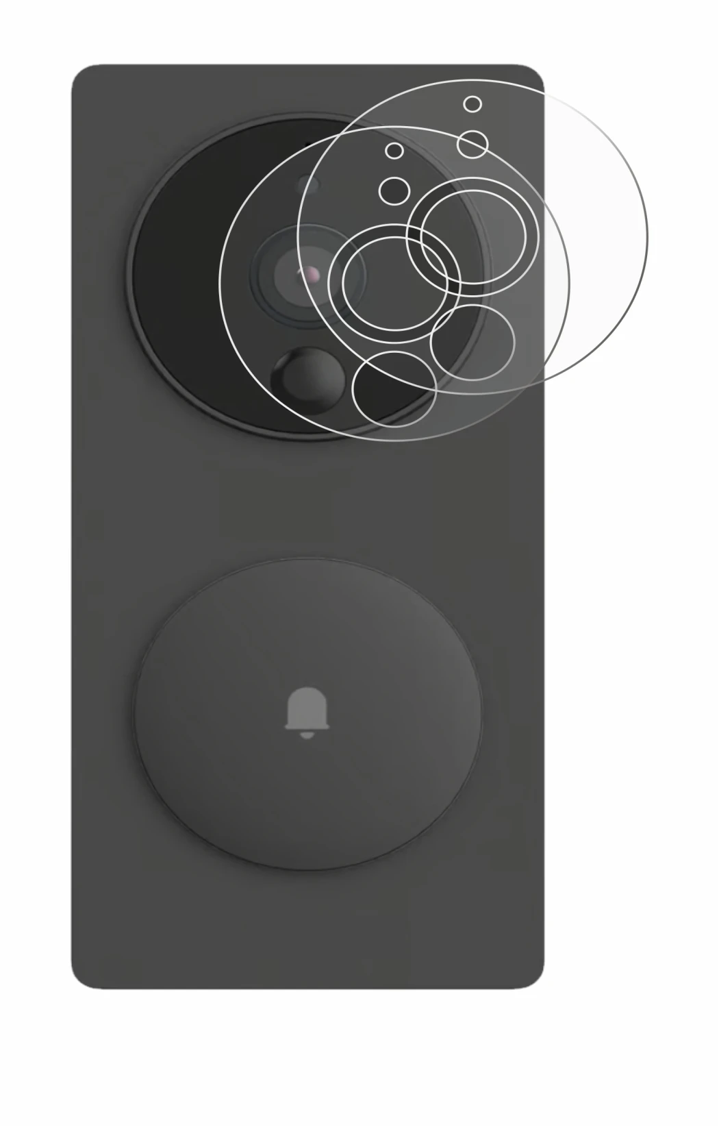 Image of the device Aqara SVD-KIT1 (Smart video doorbell G4) with a wide variety of screen protectors.