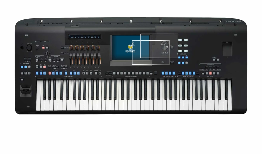 Image of the device Yamaha Genos2 with a wide variety of screen protectors.