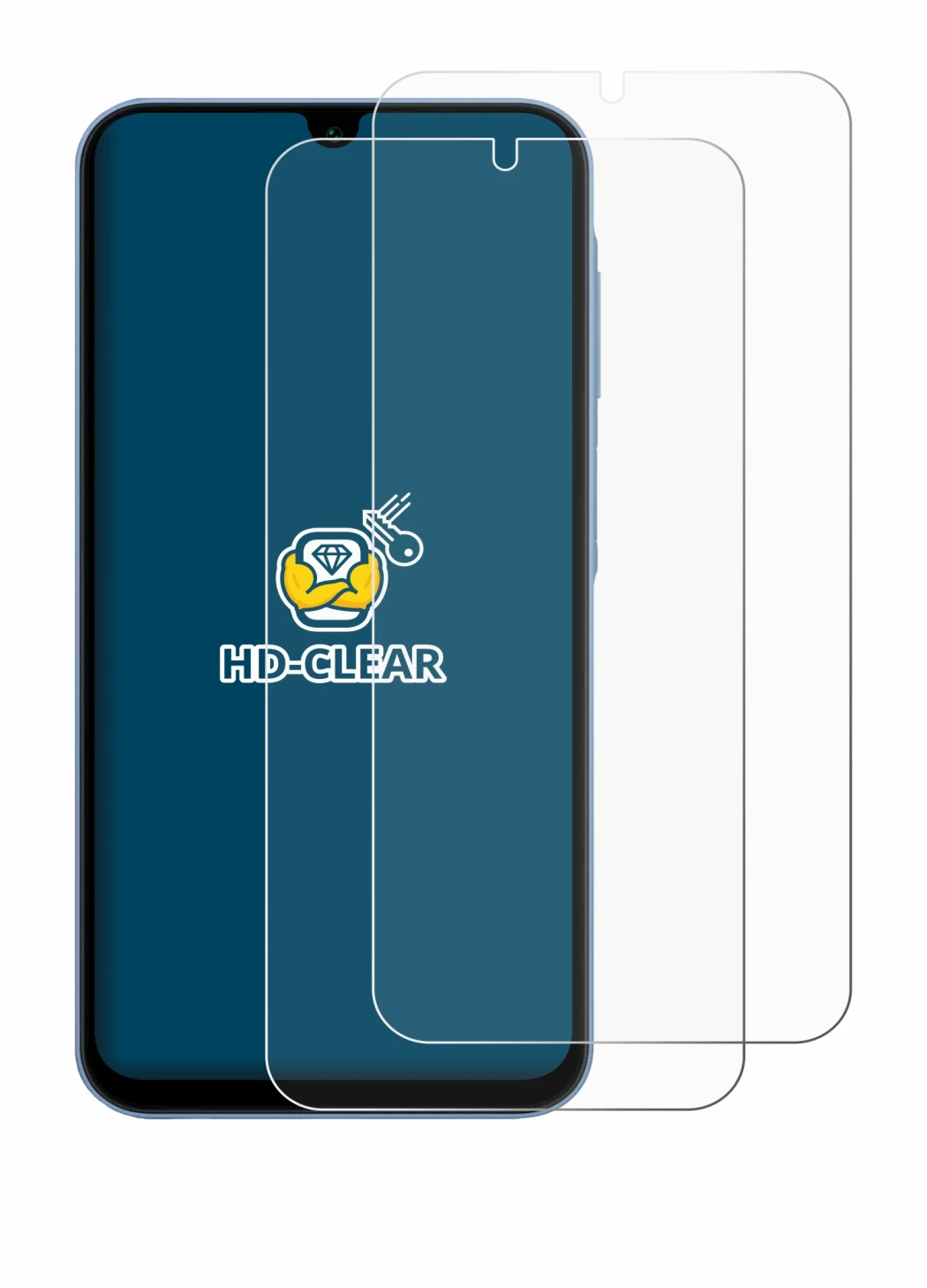 Image of the device Samsung Galaxy A15 5G with a wide variety of screen protectors.