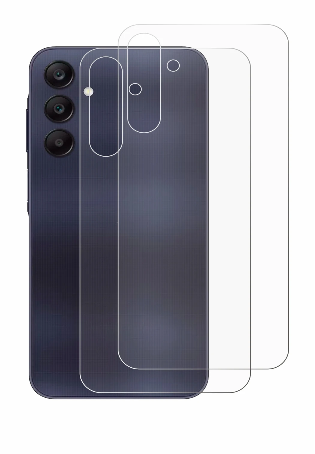Image of the device Samsung Galaxy A25 5G (Back) with a wide variety of screen protectors.