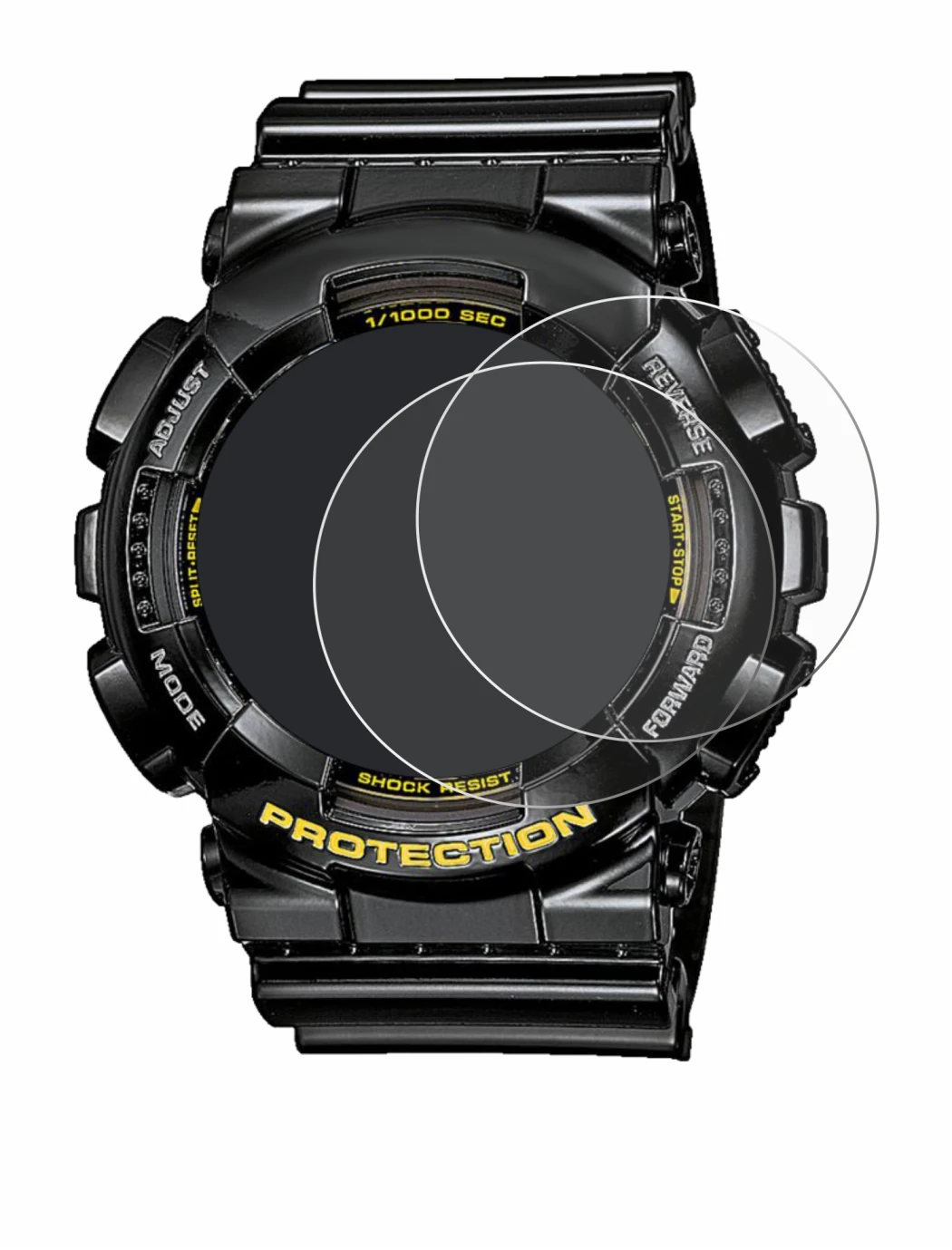 Image of the device Casio G-Shock GA-110GB-1A with a wide variety of screen protectors.