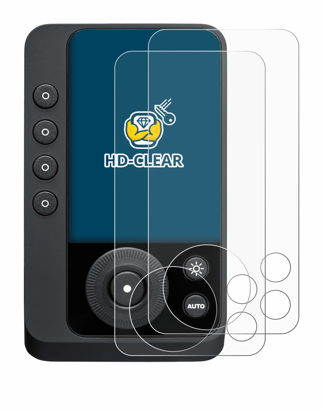 Image of the device Profoto Connect Pro with a wide variety of screen protectors.