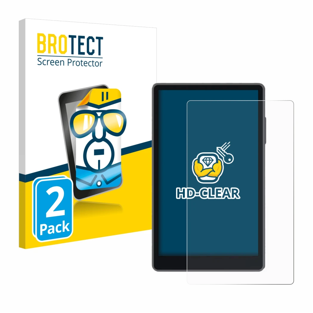 Front side of a product packaging with the brand logo BROTECT. Next to it is the device Keystone 3 Pro shown with the correspo