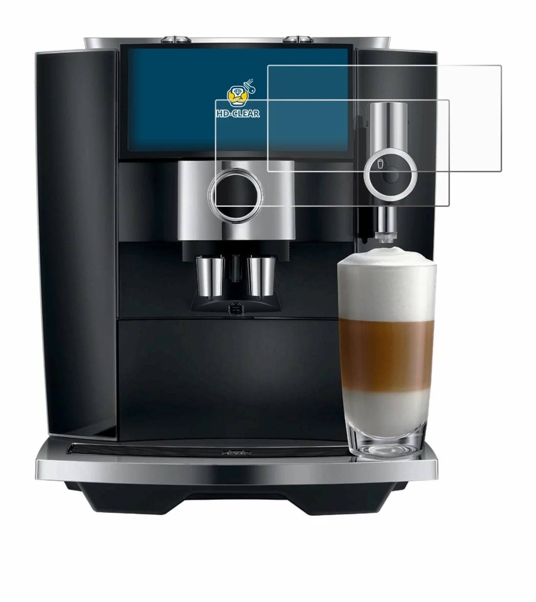 Image of the device Jura J8 twin with a wide variety of screen protectors.