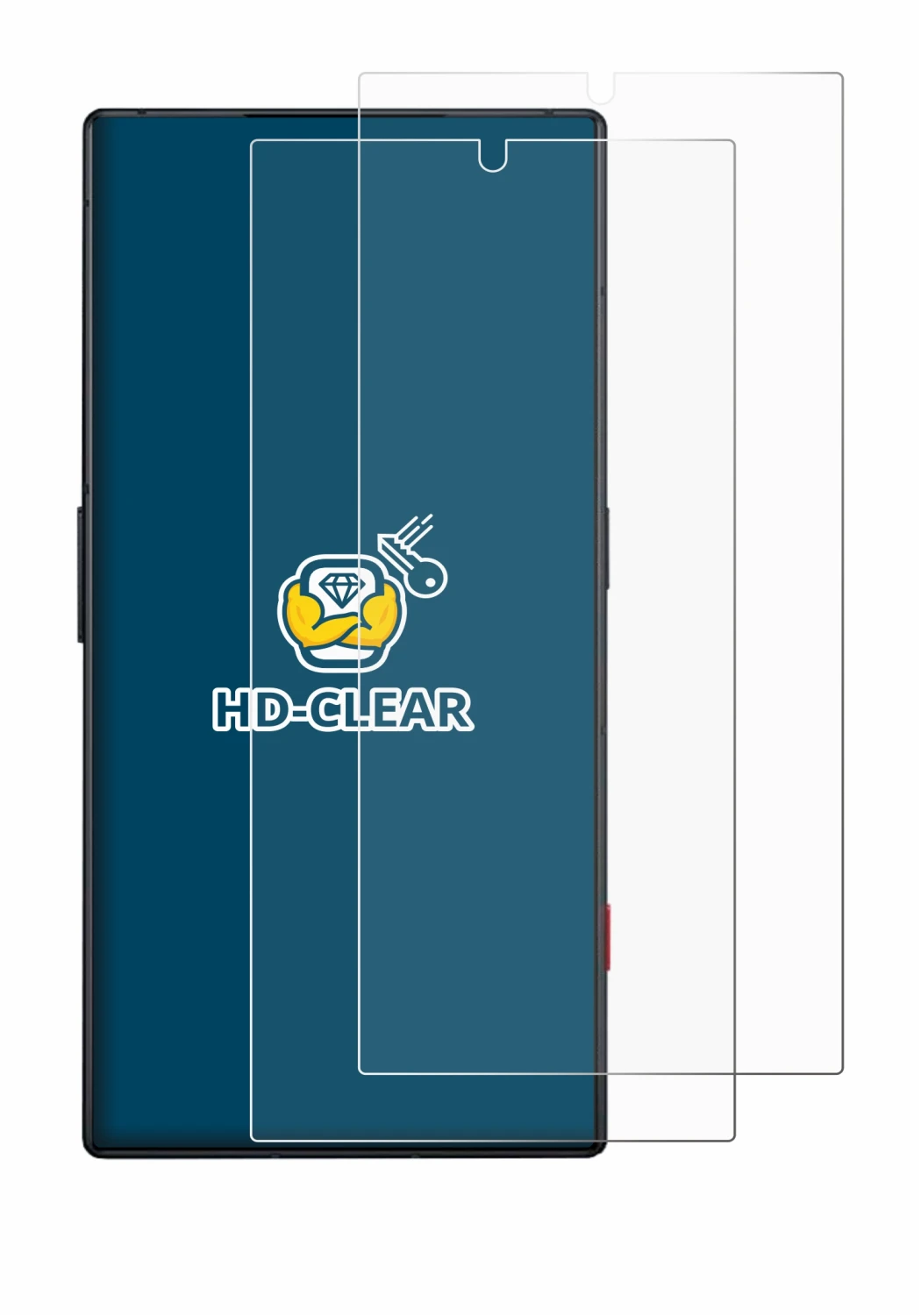 Image of the device ZTE Nubia Red Magic 8 Pro with a wide variety of screen protectors.