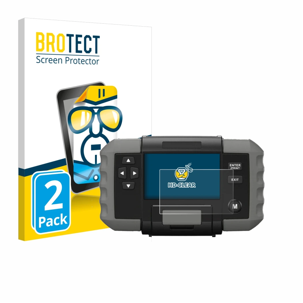 Front side of a product packaging with the brand logo BROTECT. Next to it is the device Topdon BT 600 shown with the correspon