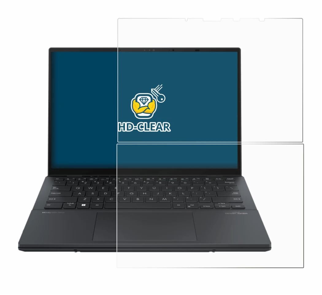 Image of the device ASUS ZenBook Duo OLED 2024 UX8406 with a wide variety of screen protectors.