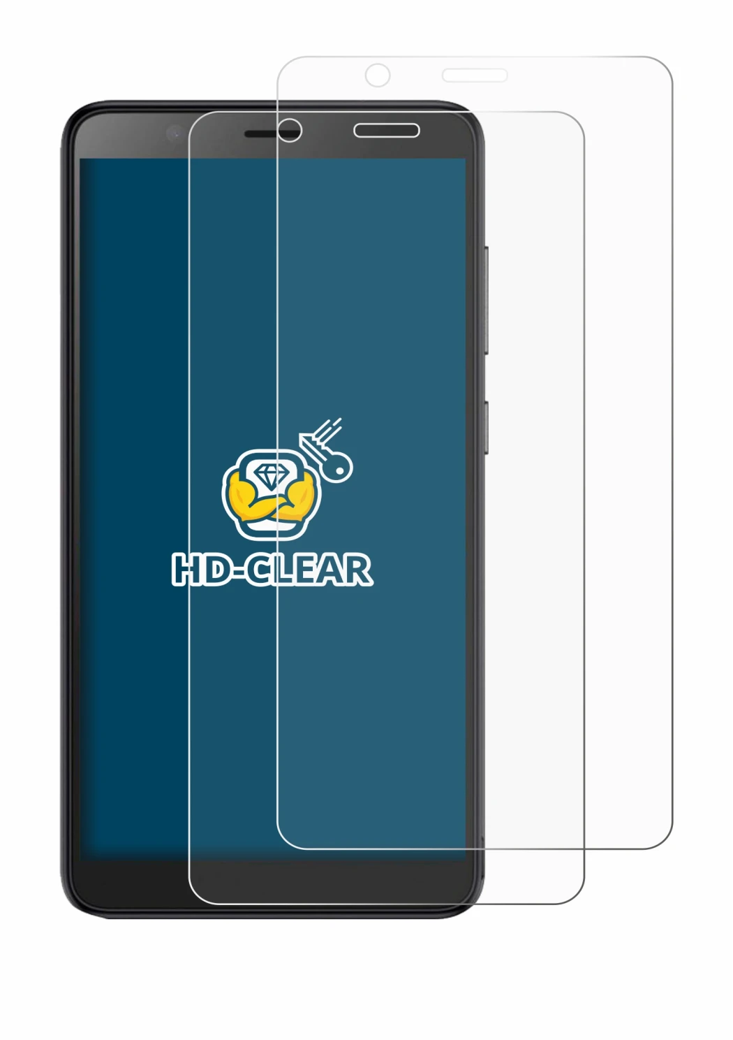 Image of the device ZTE Blade A32 with a wide variety of screen protectors.