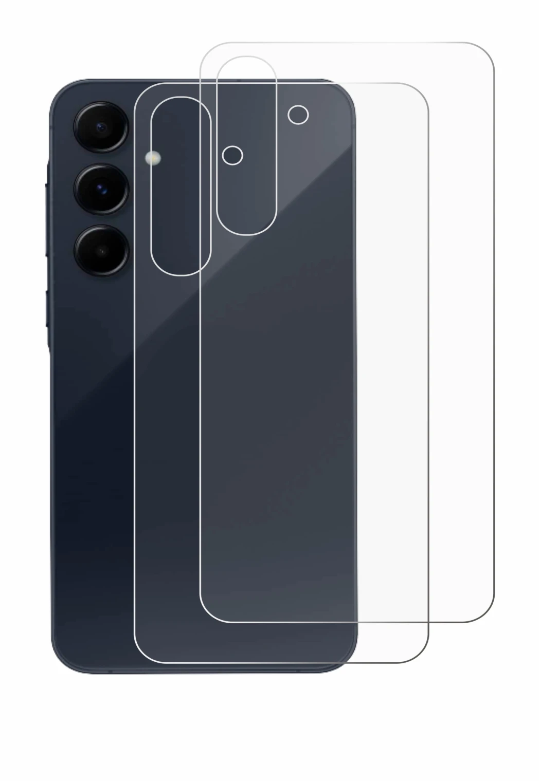 Image of the device Samsung Galaxy A55 5G (Back) with a wide variety of screen protectors.