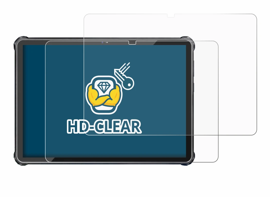 Image of the device Oukitel RT6 with a wide variety of screen protectors.