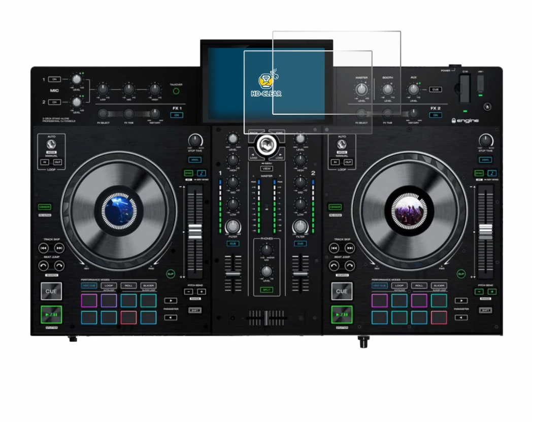 Image of the device Denon DJ Prime 2 with a wide variety of screen protectors.