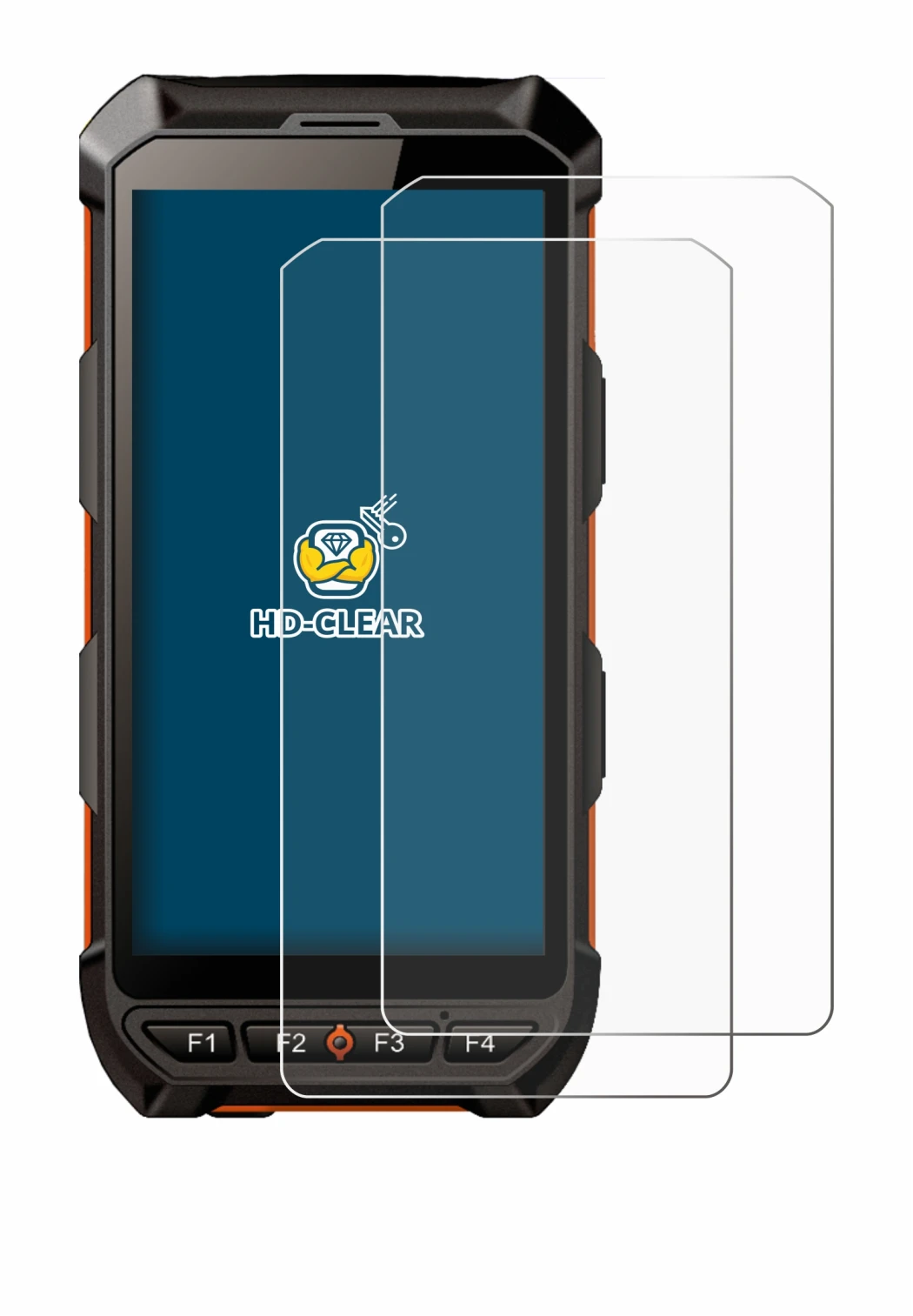 Image of the device iDTronic C9 RED with a wide variety of screen protectors.
