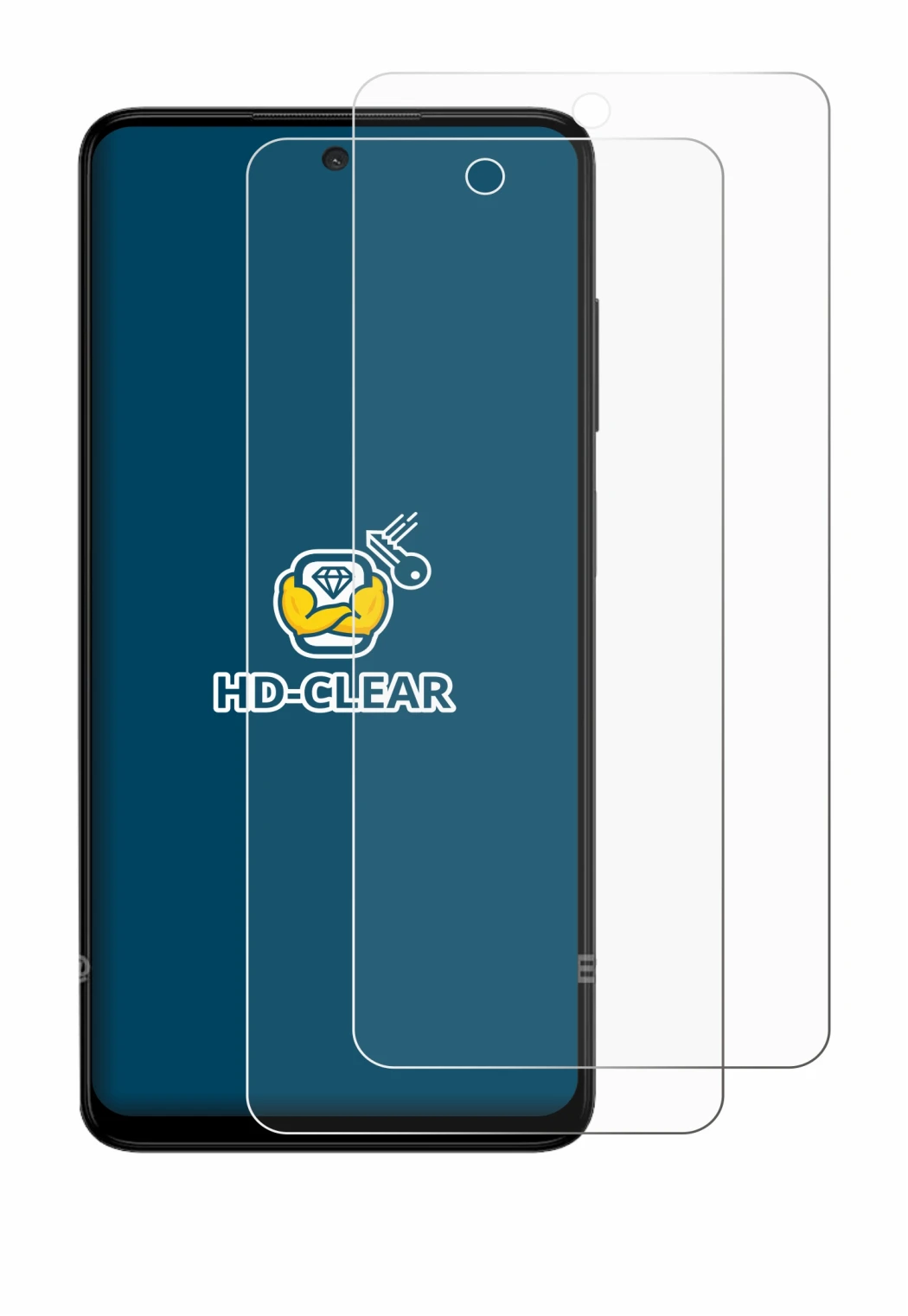 Image of the device HMD Pulse Pro with a wide variety of screen protectors.