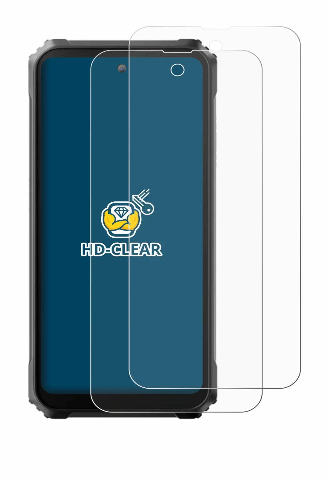 Image of the device Blackview BL9000 with a wide variety of screen protectors.