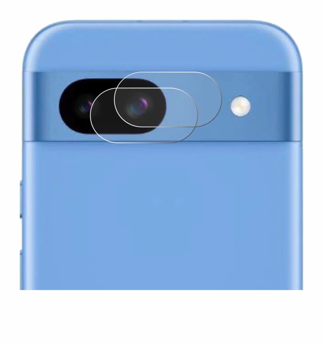 Image of the device Google Pixel 8a (ONLY Camera Lens) with a wide variety of screen protectors.