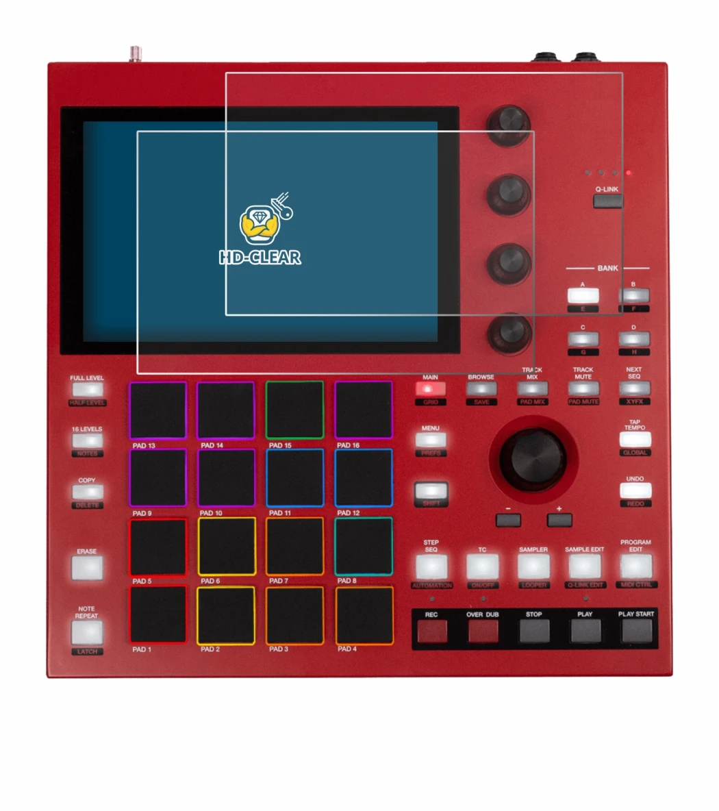 Image of the device Akai MPC One+ with a wide variety of screen protectors.