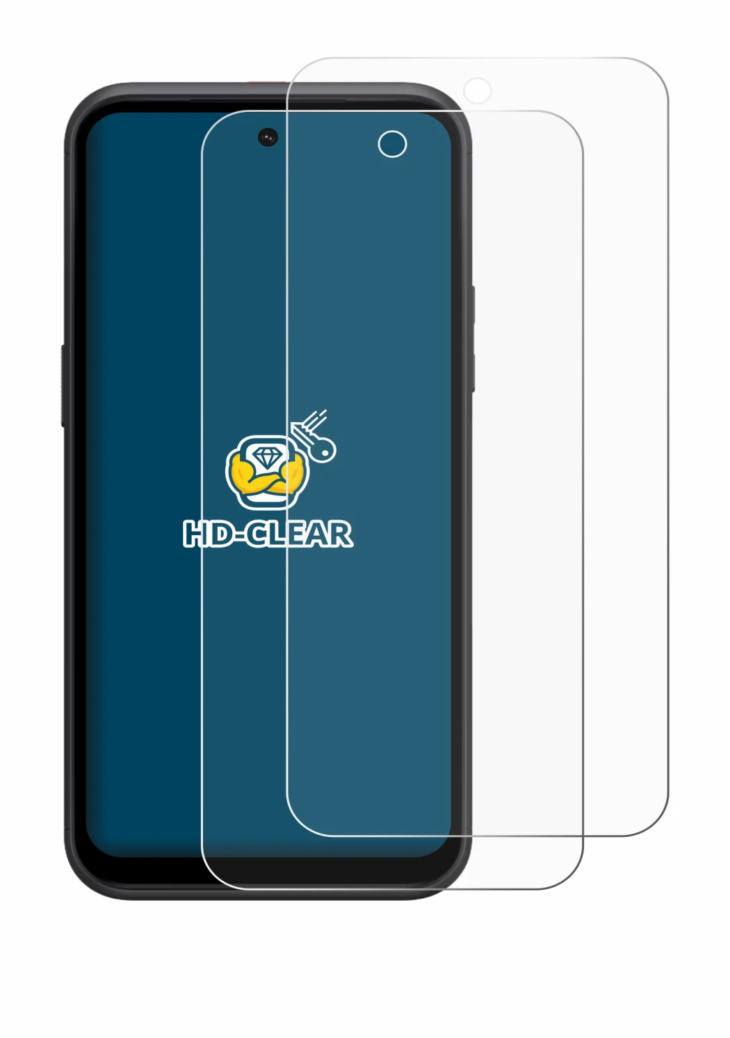 Image of the device HMD XR21 with a wide variety of screen protectors.
