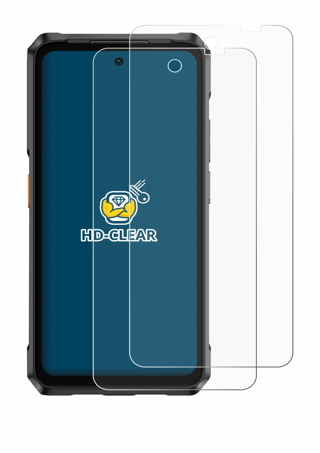 Image of the device Ulefone Armor 26 Ultra with a wide variety of screen protectors.