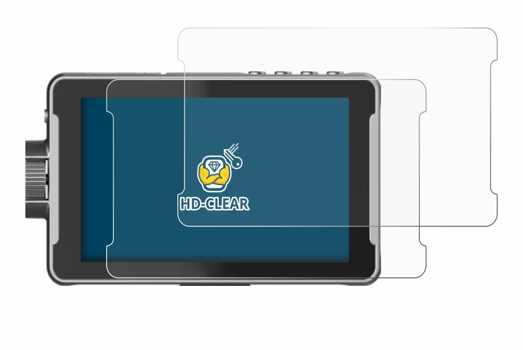 Image of the device Viltrox DC-550 Pro with a wide variety of screen protectors.
