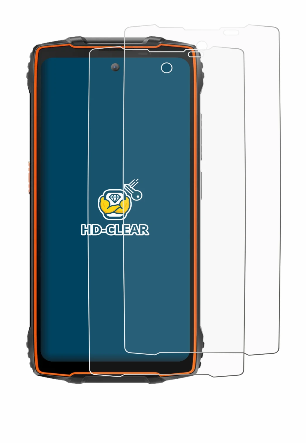 Image of the device Blackview Oscal Pilot 2 with a wide variety of screen protectors.