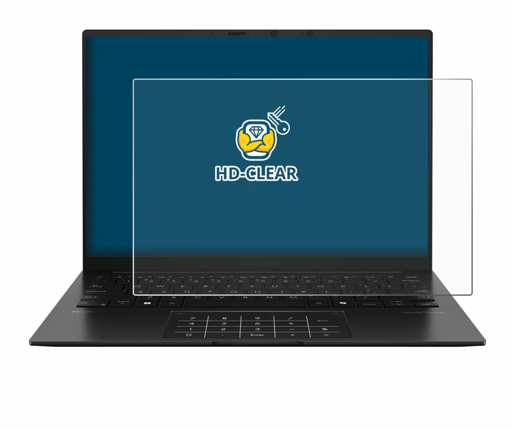 Image of the device ASUS ZenBook 14 OLED UM3406 with a wide variety of screen protectors.