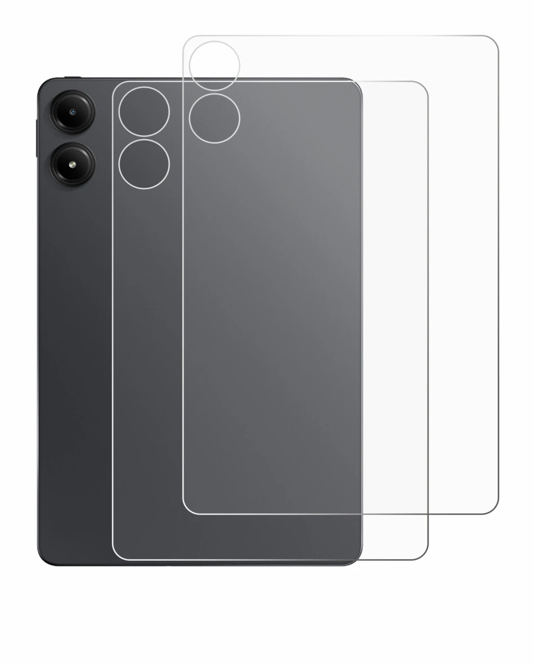 Image of the device Xiaomi Redmi Pad Pro (Back) with a wide variety of screen protectors.