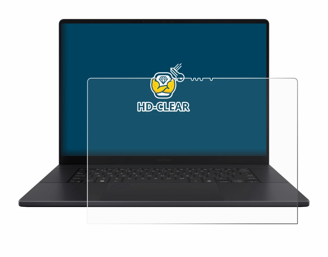 Image of the device ASUS ProArt P16 with a wide variety of screen protectors.