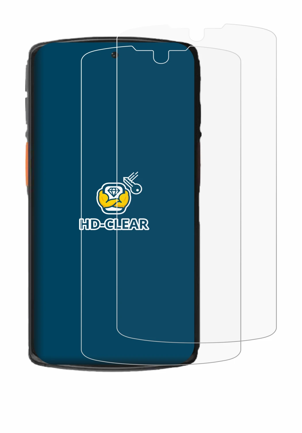 Image of the device Urovo DT66 with a wide variety of screen protectors.