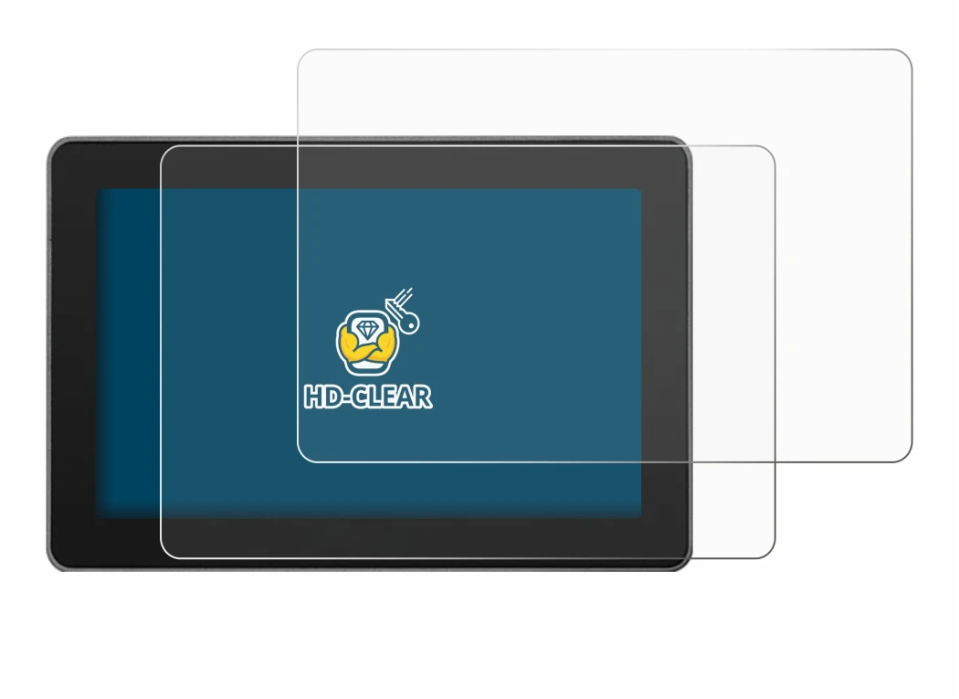 Image of the device SmallHD Indie 5 with a wide variety of screen protectors.