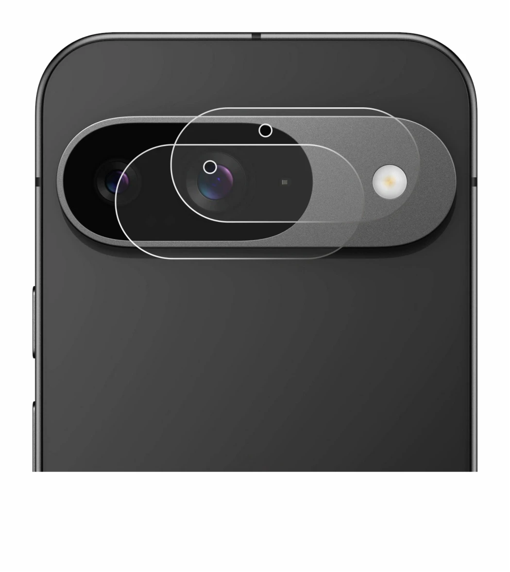 Image of the device Google Pixel 9 (ONLY Camera Lens) with a wide variety of screen protectors.