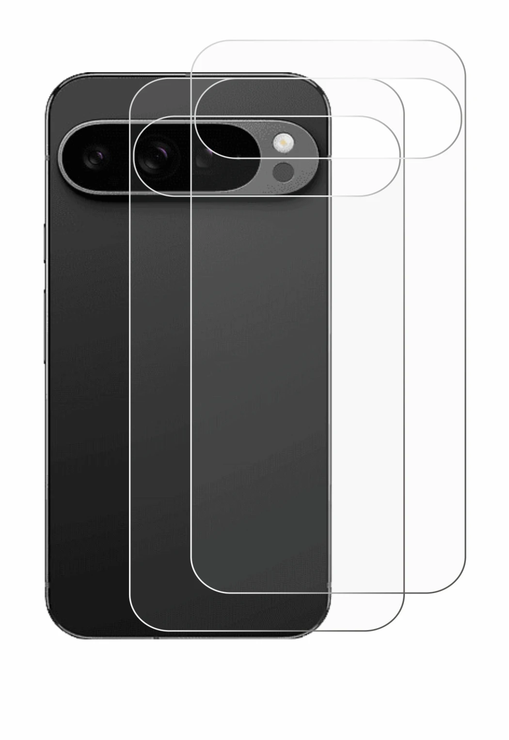 Image of the device Google Pixel 9 Pro XL (Back) with a wide variety of screen protectors.