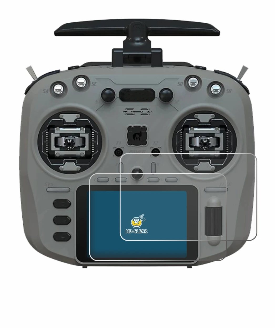 Image of the device Jumper T15 with a wide variety of screen protectors.