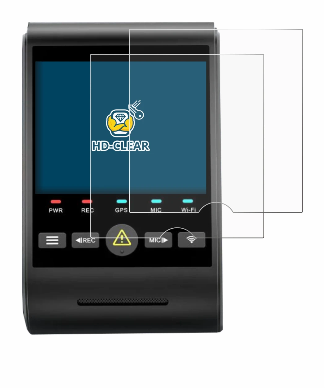 Image of the device VIOFO A229 PRO with a wide variety of screen protectors.