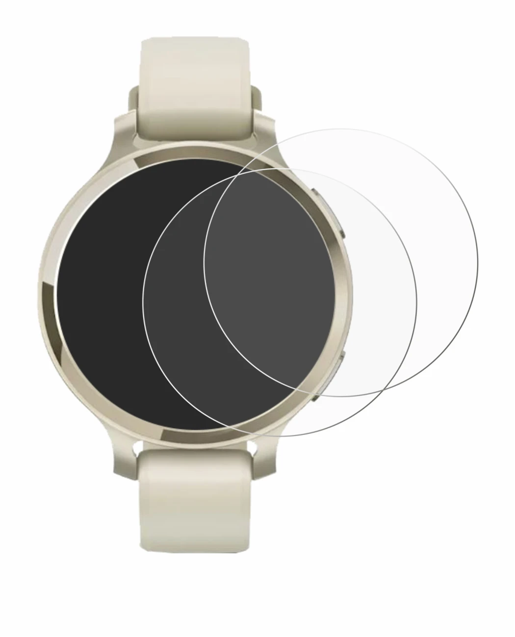 Image of the device Garmin Lily 2 Active with a wide variety of screen protectors.