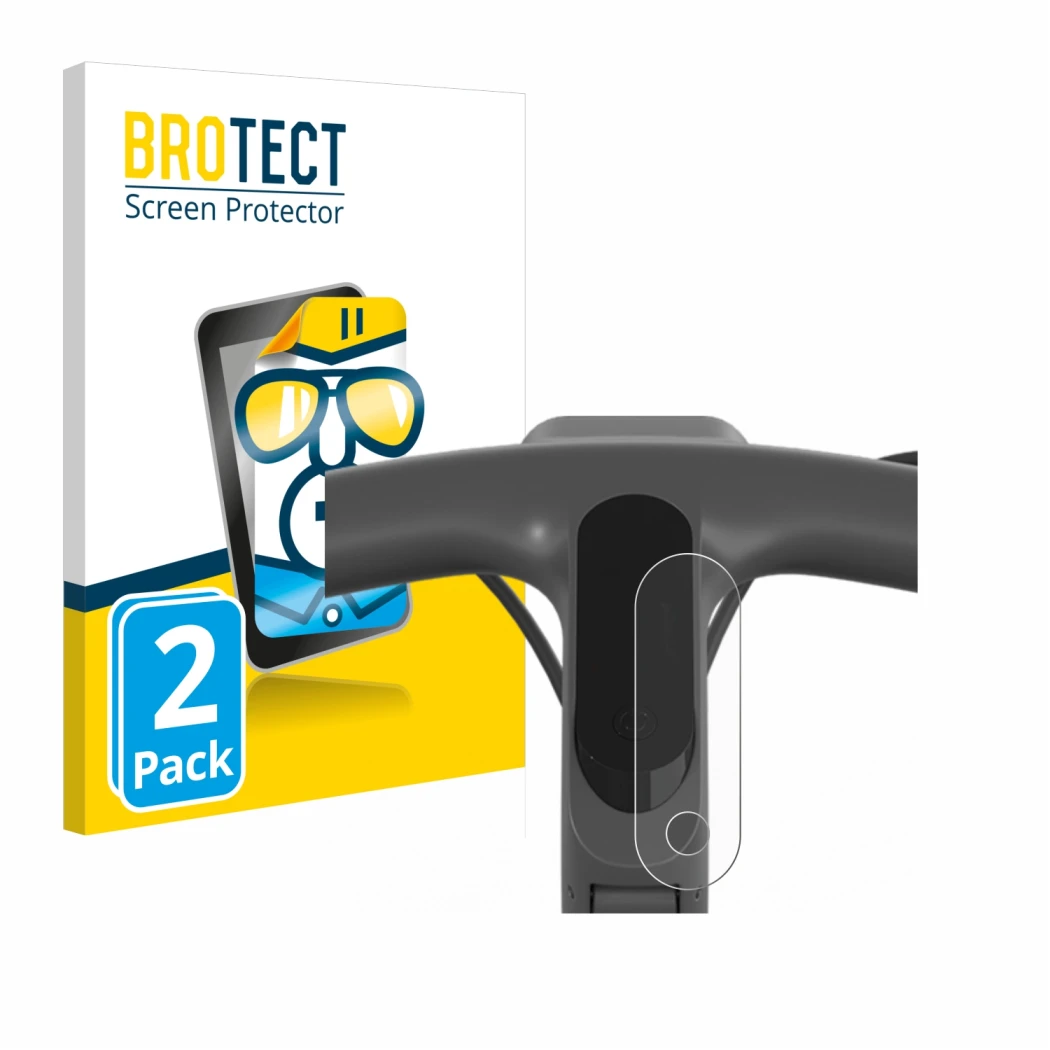 Front side of a product packaging with the brand logo BROTECT. Next to it is the device Egret Ey 1 shown with the correspondin