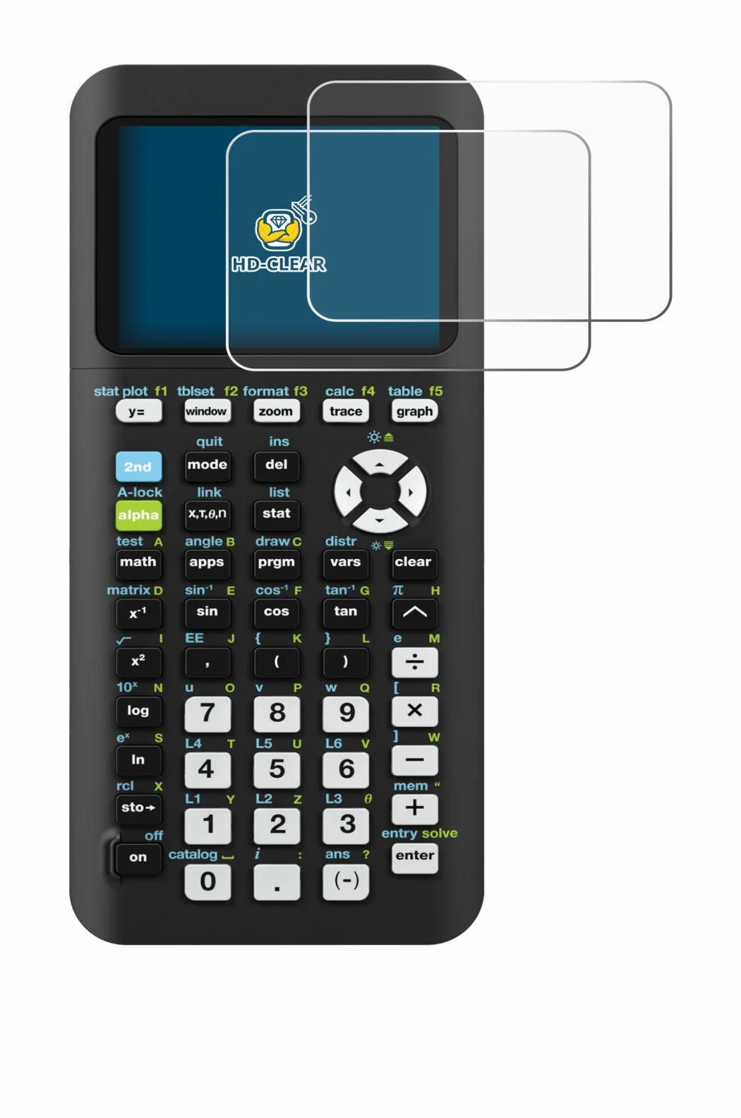Image of the device Texas Instruments TI-84 Plus CE-T Python with a wide variety of screen protectors.