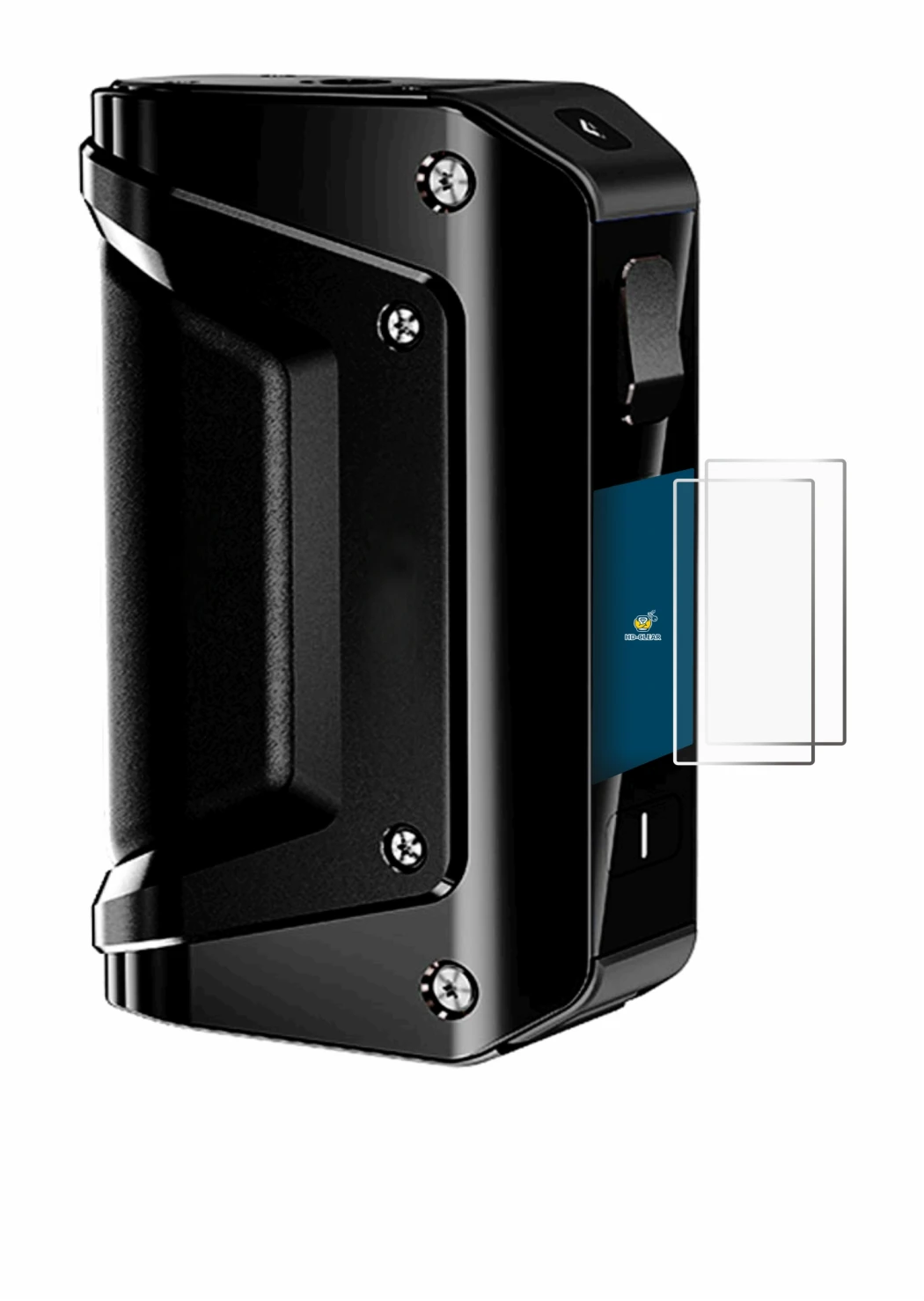 Image of the device geekvape Aegis 3 with a wide variety of screen protectors.