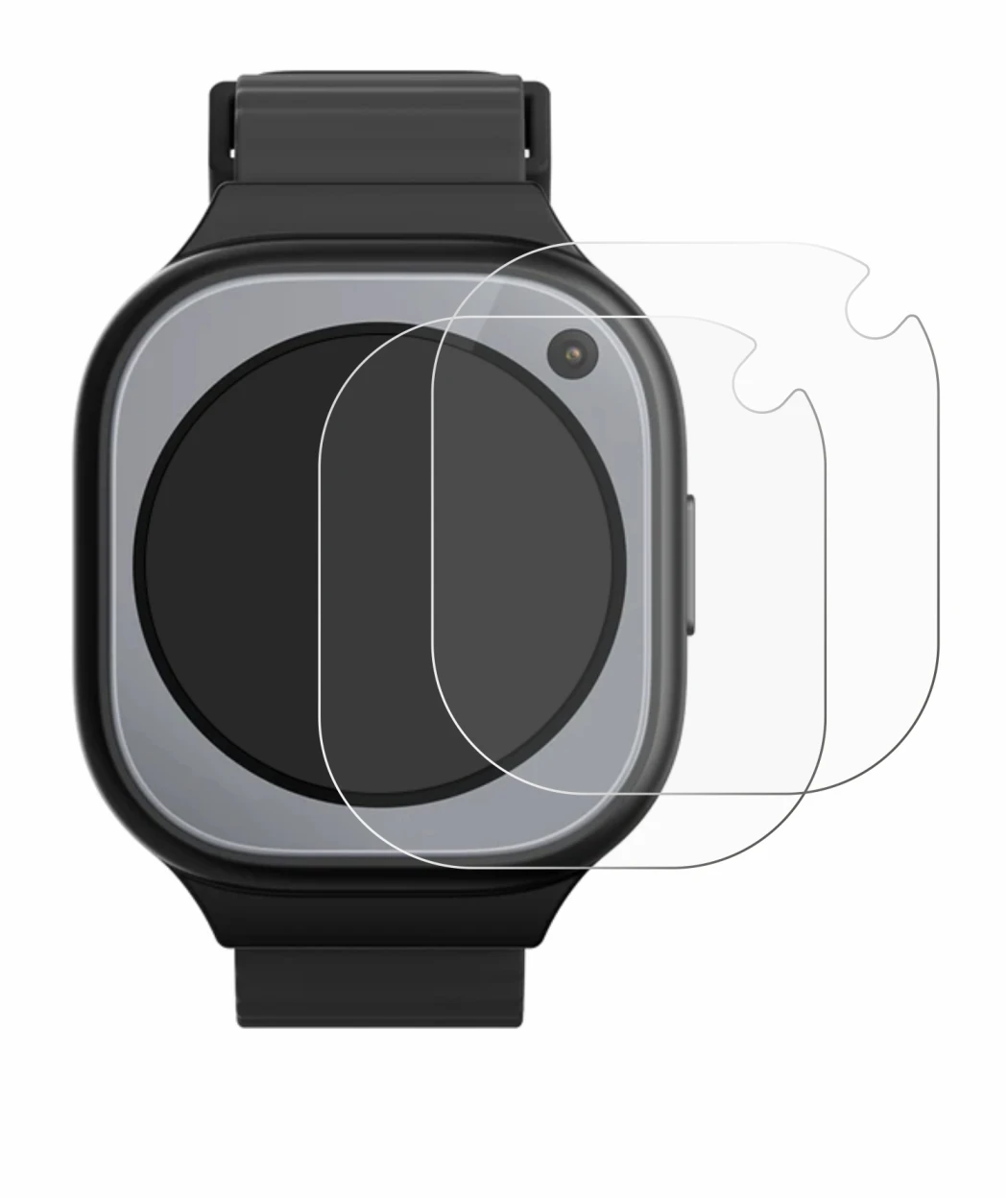 Image of the device Xplora X6Pro with a wide variety of screen protectors.