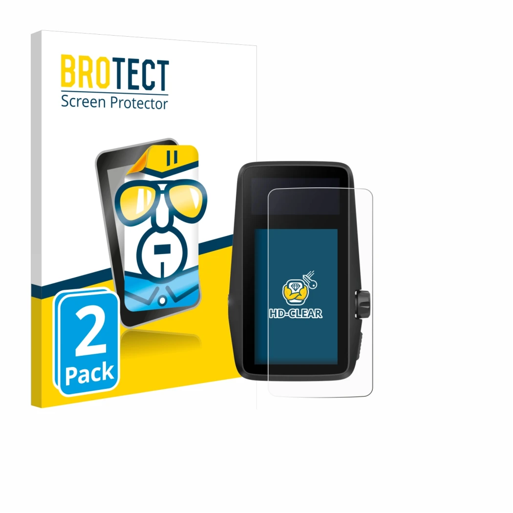 Front side of a product packaging with the brand logo BROTECT. Next to it is the device Coros Dura shown with the correspondin