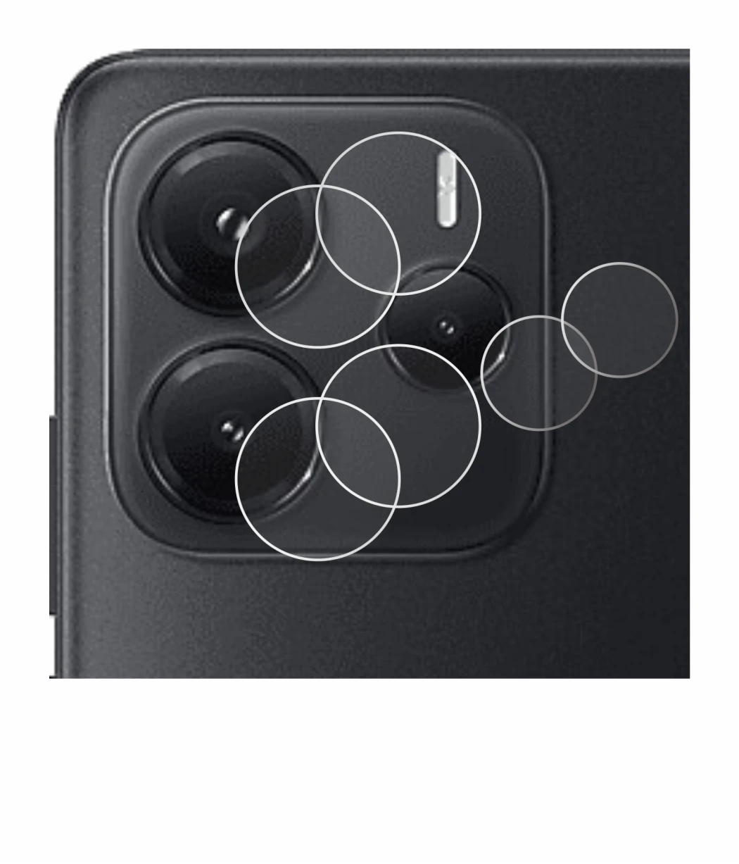 Image of the device Xiaomi Redmi Note 14 (ONLY Camera Lens) with a wide variety of screen protectors.