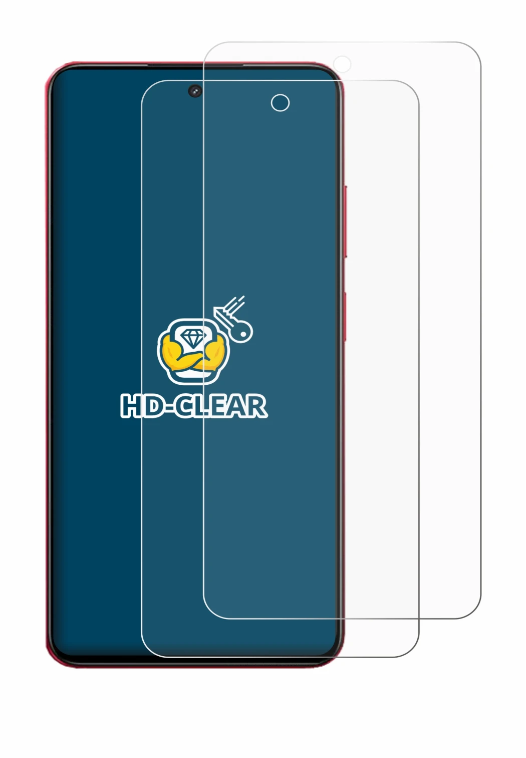Image of the device realme 14x with a wide variety of screen protectors.