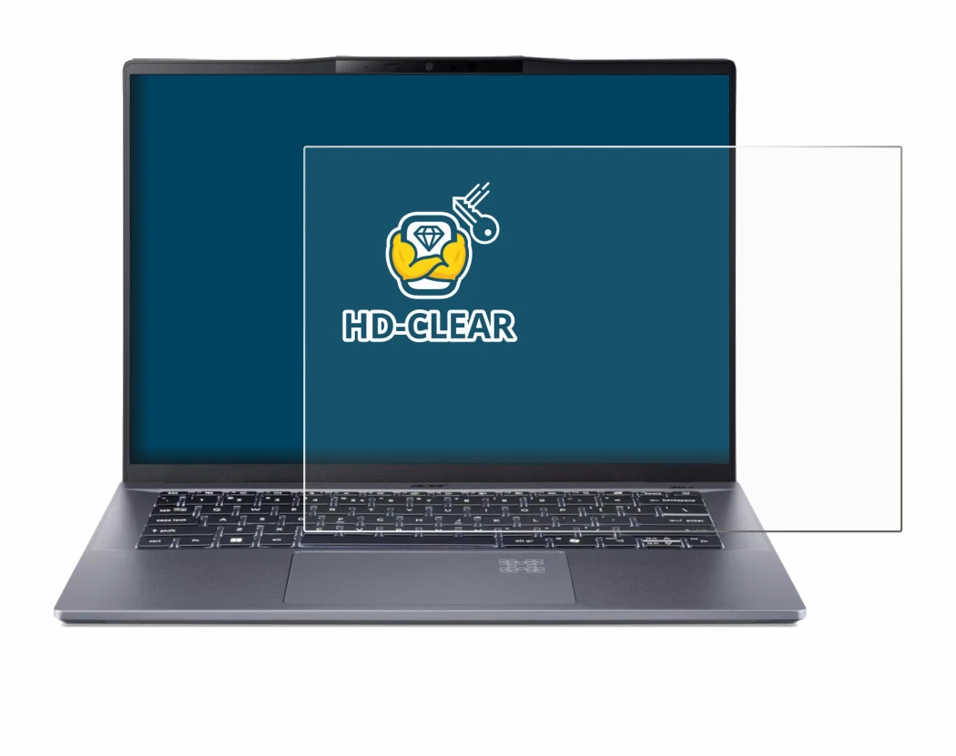 Image of the device Acer Swift Go 14 AI with a wide variety of screen protectors.