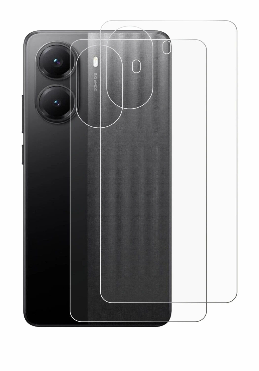 Image of the device Xiaomi Poco X7 Pro (Back) with a wide variety of screen protectors.