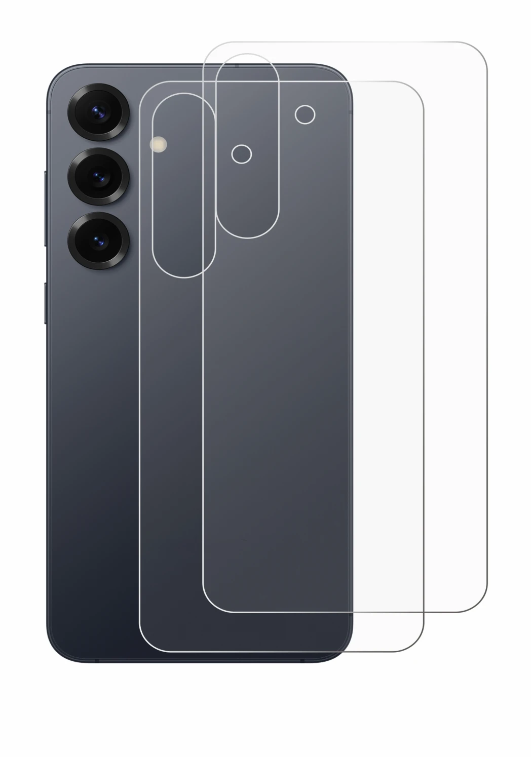 Image of the device Samsung Galaxy S25 Plus (Back) with a wide variety of screen protectors.