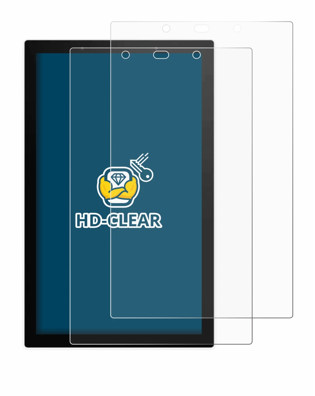 Image of the device SONOFF NSPanel Pro 120 with a wide variety of screen protectors.