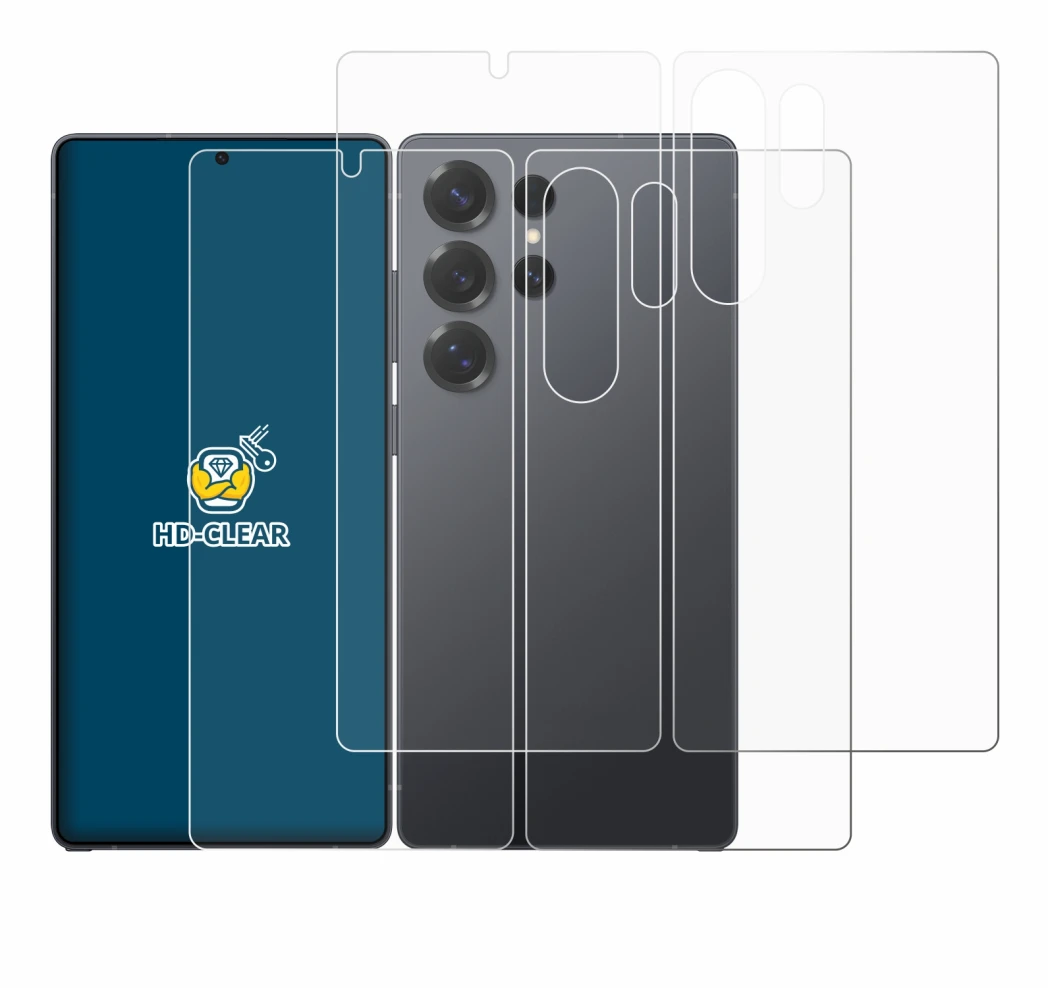 Image of the device Samsung Galaxy S25 Ultra Enterprise Edition (Front+Back) with a wide variety of screen protectors.