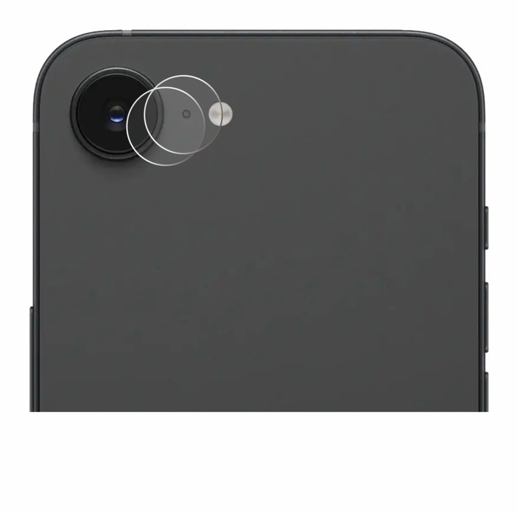 Image of the device Apple iPhone 16e (ONLY Camera Lens) with a wide variety of screen protectors.